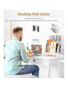 Organizador de Escritorio Acrílico HOMEBROS 3 Compartimentos 2