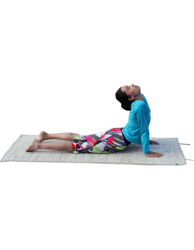 Alfombrilla de Yoga KHUSI de Cañamo Orgánico Extra Gruesa 178x66cm
