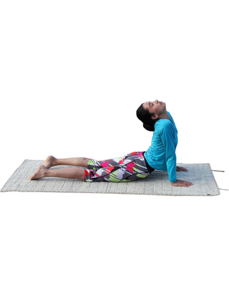 Alfombrilla de Yoga KHUSI de Cañamo Orgánico Extra Gruesa 178x66cm