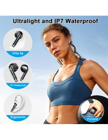 Auriculares Inalámbricos Wasart J55 Bluetooth 5.3 40H IP7