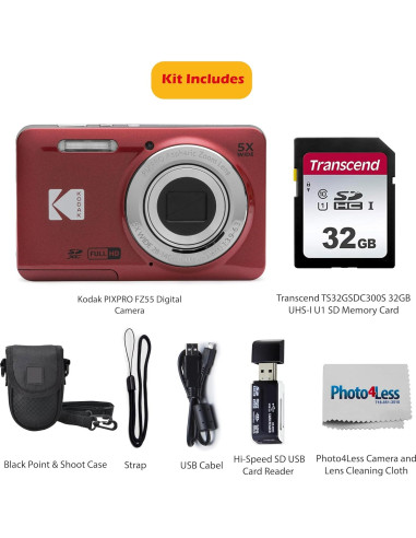 Cámara Digital Kodak PIXPRO FZ55 16MP 5X Zoom 28mm Full HD