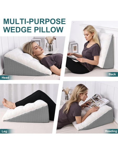 Almohada en Cuña TANYOO 10 Pulgadas Espuma Viscoelástica