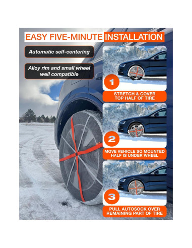 Calcetines de Nieve AutoSock HP697 para Neumáticos 225 mm