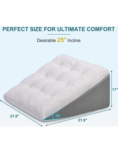 Almohada en Cuña TANYOO 10 Pulgadas Espuma Viscoelástica