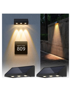 Luces de Pared Solares XmnSoly 2 Paquete LED Impermeables