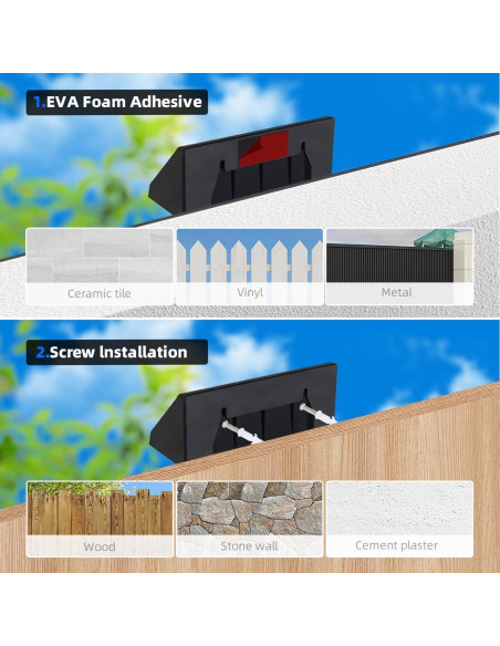 Luces de Pared Solares XmnSoly 2 Paquete LED Impermeables