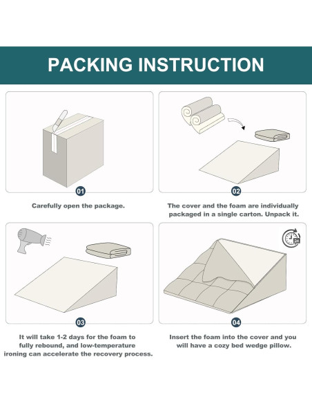 Almohada en Cuña TANYOO 10 Pulgadas Espuma Viscoelástica