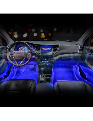 Kit de Iluminación Interior LEDGlow Azul 4 Piezas 72 LEDs SMD