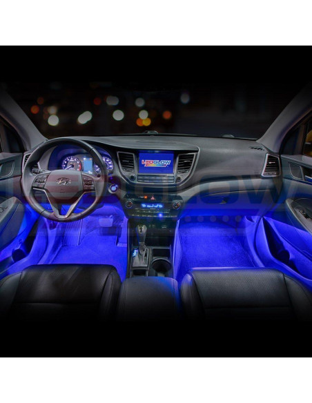Kit de Iluminación Interior LEDGlow Azul 4 Piezas 72 LEDs SMD