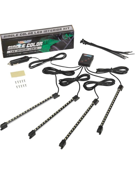 Kit de Iluminación Interior LEDGlow Azul 4 Piezas 72 LEDs SMD