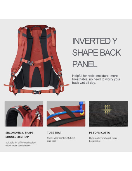 Mochila de Hidratación Unigear 30L Resistente al Agua para Esquí