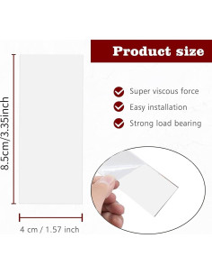 Tiras Autoadhesivas YeeBeny para Soporte de Toalla 8.51x3.99cm - Paquete de 4 2