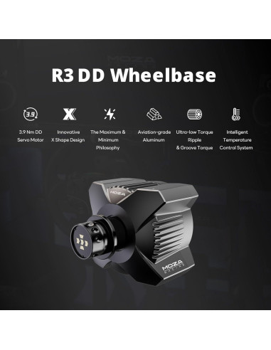 Kit Volante y Pedales MOZA R3 Licenciado Xbox y PC 3.9Nm