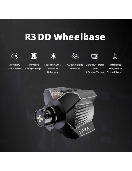 Kit Volante y Pedales MOZA R3 Licenciado Xbox y PC 3.9Nm