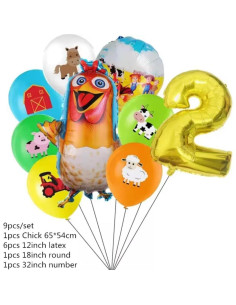 Conjunto de Globos de Granja para Cumpleaños - 8 Piezas 2