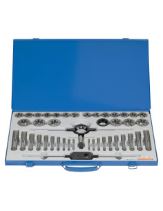 Juego de Machos y Matrices CME 45 pcs Acero M2 Roscas UNC UNF