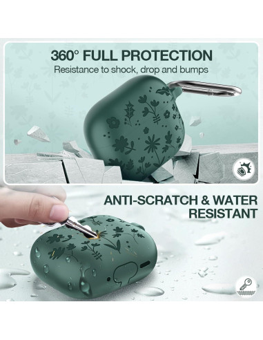 Funda Silicona AirPods 4ta Gen LDSXAY Verde Pino con Kit