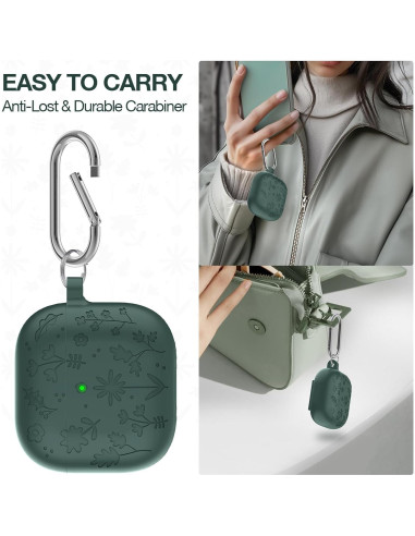 Funda Silicona AirPods 4ta Gen LDSXAY Verde Pino con Kit