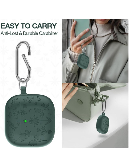 Funda Silicona AirPods 4ta Gen LDSXAY Verde Pino con Kit Funda Silicona AirPods 4ta Gen LDSXAY Verde Pino con Kit