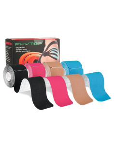 Cinta de Kinesiología PHYTOP - 80 Tiras Precortadas 25.4x5.1cm