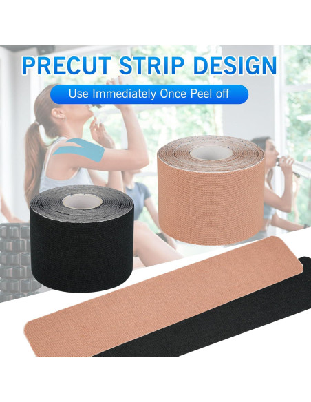 Cinta de Kinesiología PHYTOP - 80 Tiras Precortadas 25.4x5.1cm