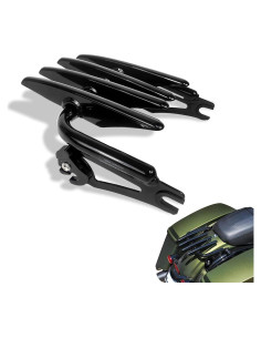 Soporte de Equipaje Desmontable DreDoggMoto Negro para Harley Touring 2009-2024