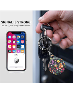 Estuche para AirTag AKPZV con Protección Anti-Rayones - Hongos Caracoles 2