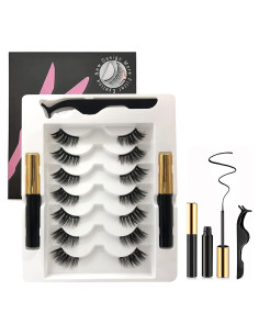 Kit de Pestañas Magnéticas Medias TMIELYBS 7 Pares Reutilizables