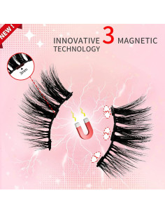 Kit de Pestañas Magnéticas Medias TMIELYBS 7 Pares Reutilizables 2