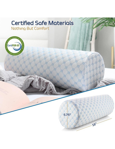 Almohada de Rollo Nestl para Cuello Espuma de Memoria 40x15 cm