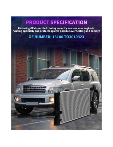 Radiador de Aluminio AZHZ para Toyota Corolla 2009-2017