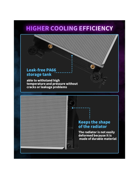 Radiador de Aluminio AZHZ para Toyota Corolla 2009-2017
