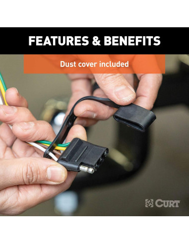 Arnés de Cableado CURT 56385 para Remolque Toyota Yaris 4 Pines