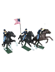 Conjunto de Caballería Guerra Civil Americana W. Britain 3 Figuras