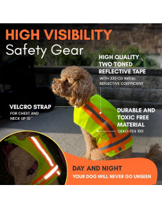 Chaleco Reflectante BUDDY GLOW para Perros Pequeños - Alta Visibilidad 2