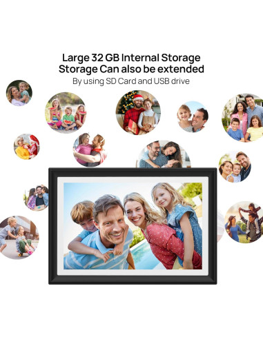 Marco de Fotos Digital Moonka 10.1" WiFi 32GB Pantalla HD