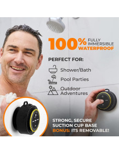 Altavoz Bluetooth iFox IPX7 Portátil Impermeable para Ducha 2