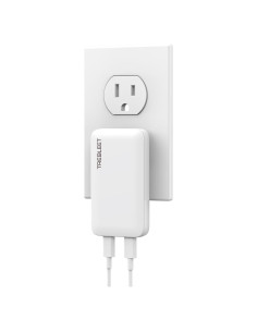 Cargador Ultra Delgado 65W TREBLEET USB-C Doble Puerto