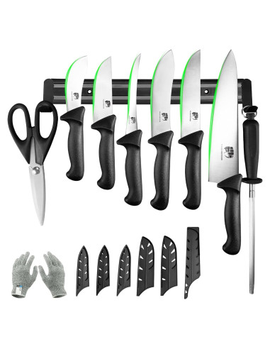 Juego de cuchillos de cocina Fullhi 10" acero inoxidable antideslizante