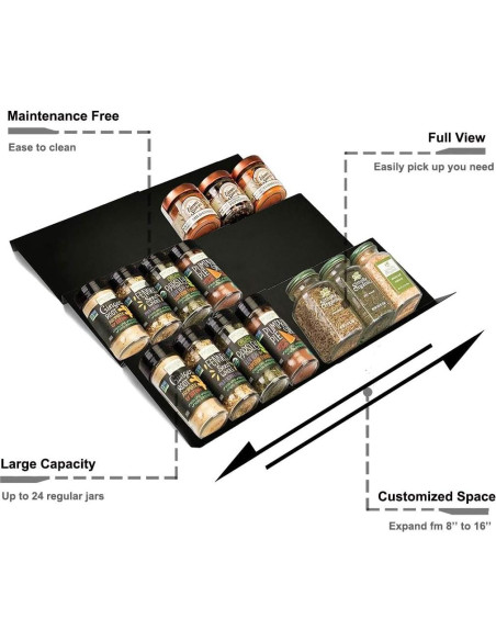 Organizador Expandible de Cajón para Especias Artibear 6 Piezas