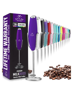 Batidor de Leche Zulay Kitchen con Soporte Ultra - Morado