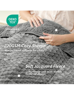 Manta con peso Mr. Sandman 6.8kg 152x203cm Gris Sherpa 2