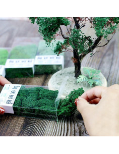 Polvo de Árbol Realista Attuslla 40g Verde Lima y Oscuro 2