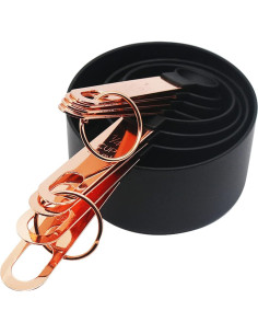 Set de Tazas y Cucharas Medidoras BdiliUSA 8PCS Negro 2