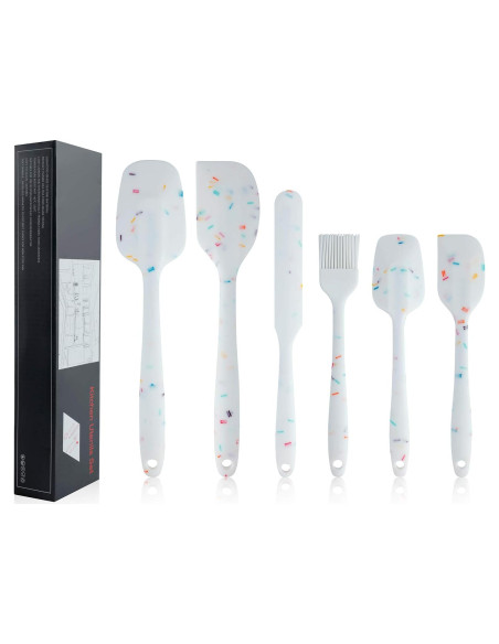 Juego de Espátulas de Silicona SHEbaking 6 Piezas Resistente al Calor Juego de Espátulas de Silicona SHEbaking 6 Piezas Resistente al Calor