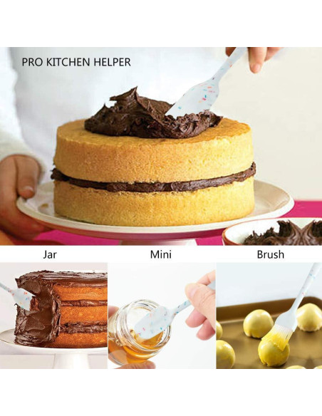 Juego de Espátulas de Silicona SHEbaking 6 Piezas Resistente al Calor Juego de Espátulas de Silicona SHEbaking 6 Piezas Resistente al Calor