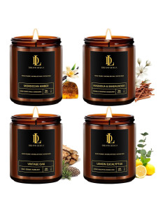 Juego de Velas Aromáticas Soja Dreamy Dewla 4 Paquete 198g