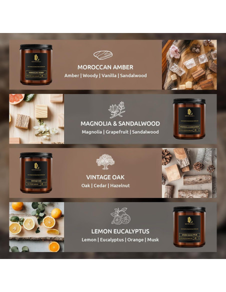 Juego de Velas Aromáticas Soja Dreamy Dewla 4 Paquete 198g Juego de Velas Aromáticas Soja Dreamy Dewla 4 Paquete 198g