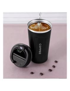 Taza de Café Inteligente Genérica 380ml Acero Inoxidable Negro