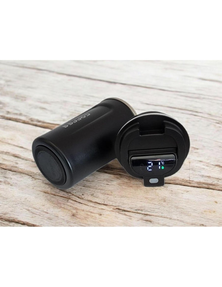 Taza de Café Inteligente Genérica 380ml Acero Inoxidable Negro